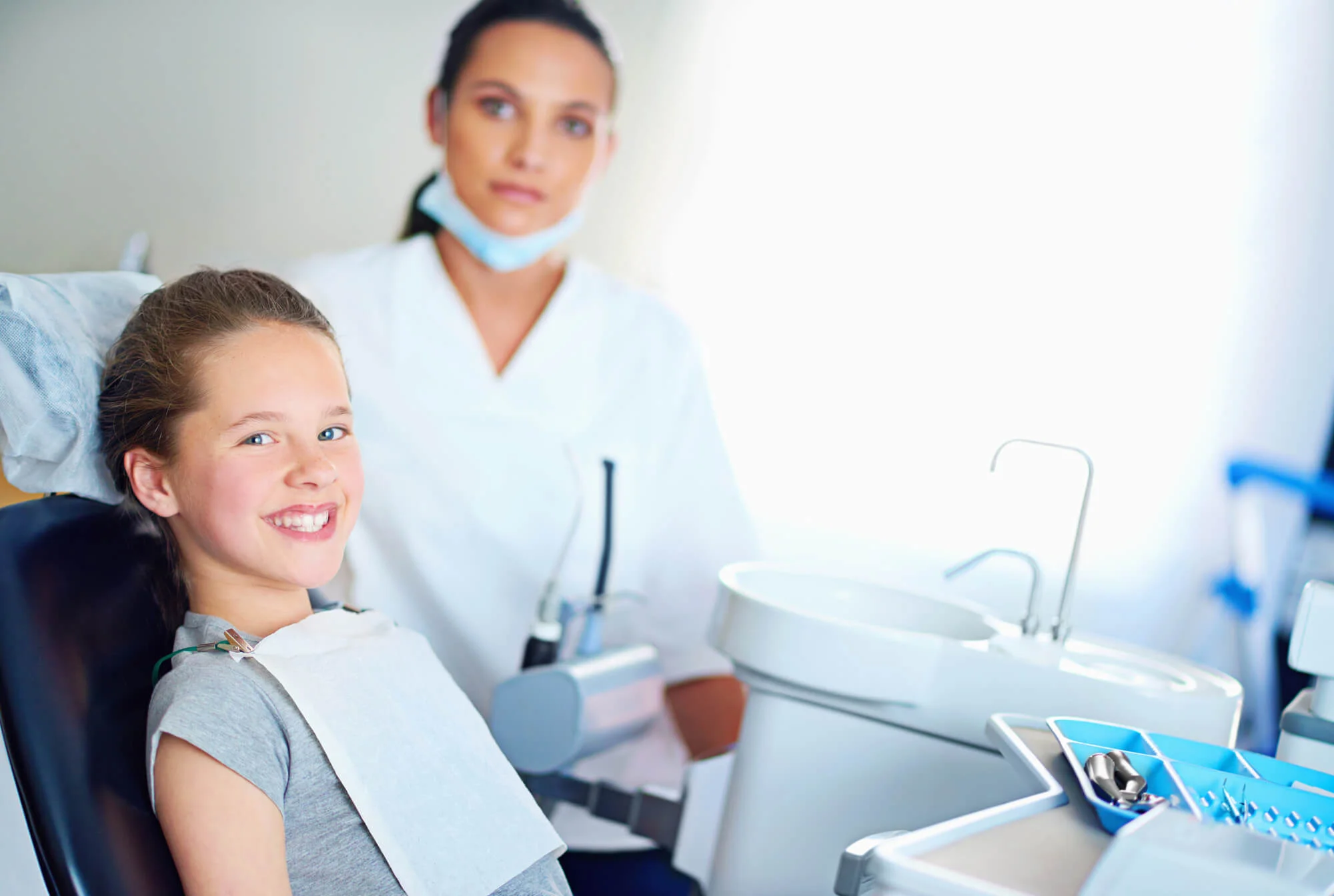 smiling girl pediatric dentists in New Smyrna Beach, FL